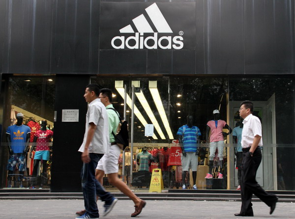 Adidas sales in China grow by 7%