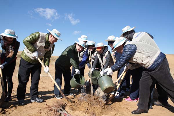 Korean Air to carry out forestation in Kubuqi desert