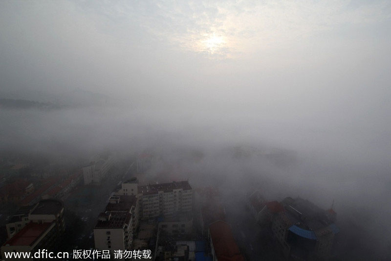 A sea of fog in Qingdao