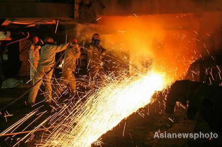 China to cap steel output at 460m tons in 2009