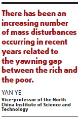 Wealth gap poses 'a serious threat'to stability
