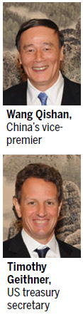 Geithner talks 'focus on yuan'