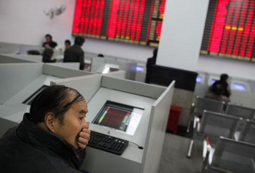 China's benchmark stock index closed 2.3% higher