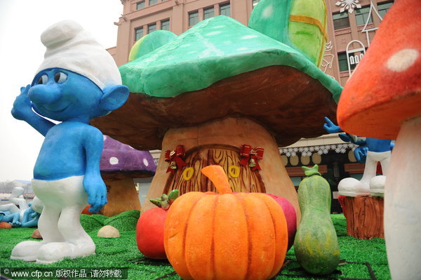 Smurf Village helps attract shoppers