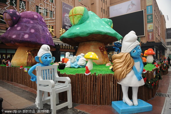 Smurf Village helps attract shoppers
