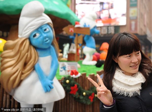 Smurf Village helps attract shoppers