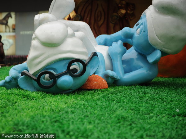 Smurf Village helps attract shoppers