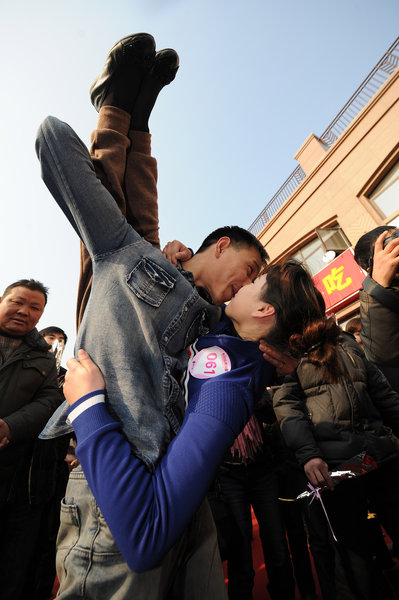 Kissing for a diamond ring