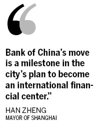 Bank of China opens yuan center
