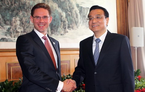 Premier Li meets European leaders