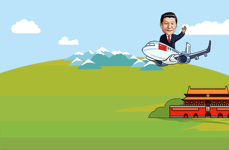 Cartoon Commentary, Xi's Swiss trip ①: First overseas visit in 2017 to record a trove of 