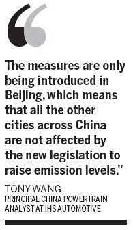 New Beijing emissions levels 'a big challenge'