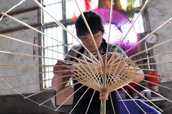 Wuyuan craft umbrellas sell like hot cakes