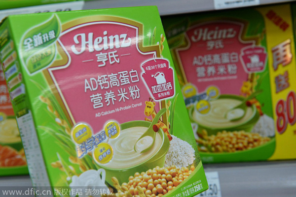 Heinz recalls four batches of infant food in China