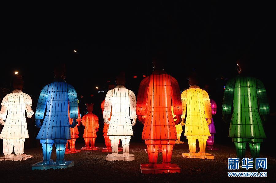 Lanterns of Terracotta Warriors shine for Mid-Autumn Festival