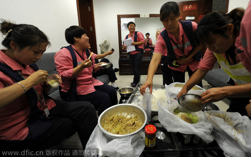 Airplane cleaner's day