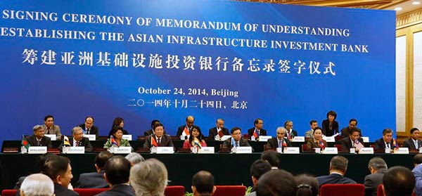 Members named for Asia infrastructure bank