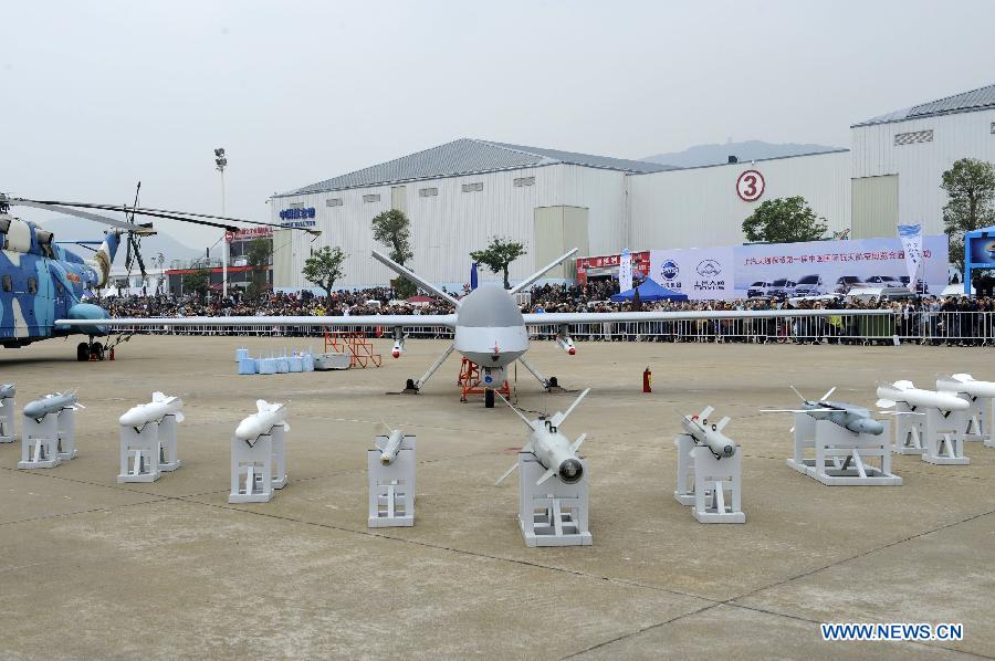 Unmanned aerial vehicles displayed at Zhuhai air show