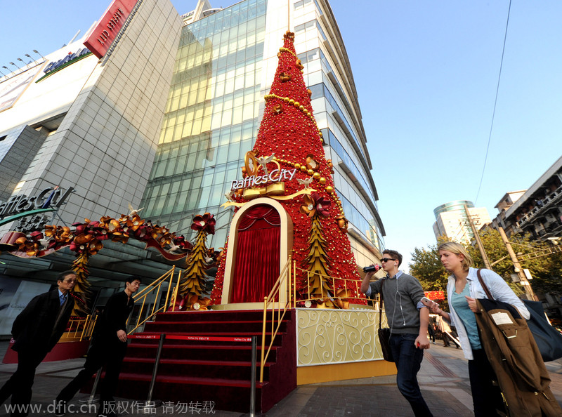 Shopping malls get in festive mood