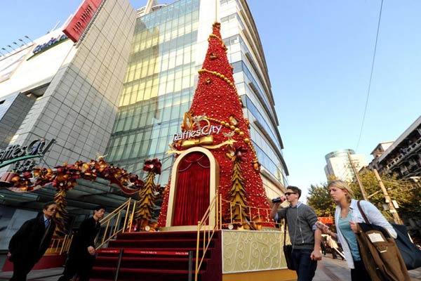 Retailers rejoice as the glow of Christmas spreads in China