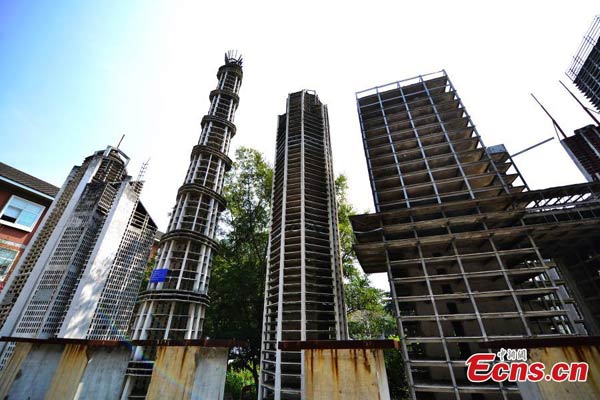 A mini-world of landmark skyscrapers in Shanghai