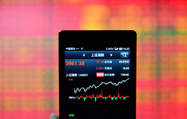 Shanghai index surges to 7-year high