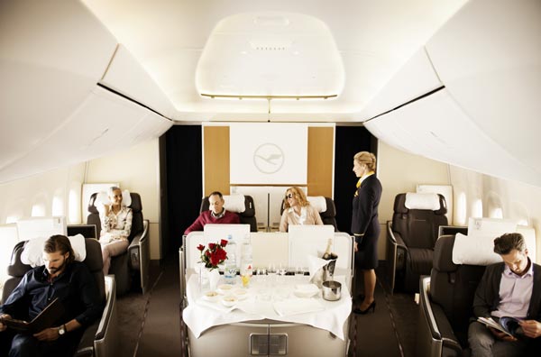 'Out' with the first-class, 'in' with the premium economy