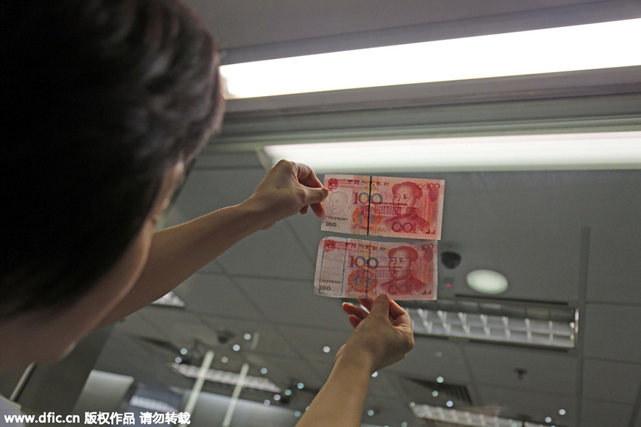 Identifying counterfeit money