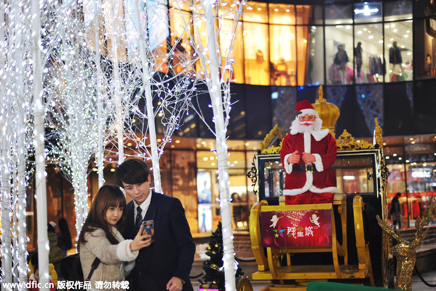 Christmas lights across the world's shopping districts