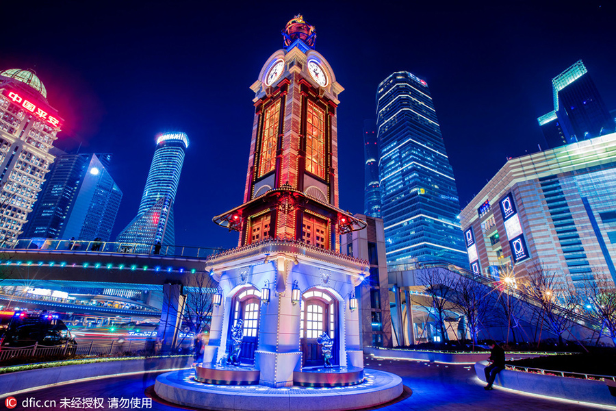 Disney-themed bell tower completed in Shanghai