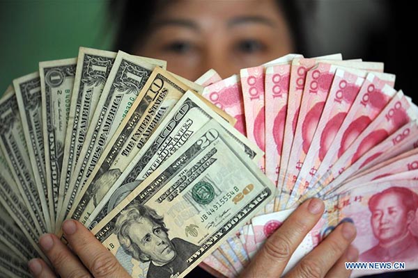 Yuan firms on improving economy