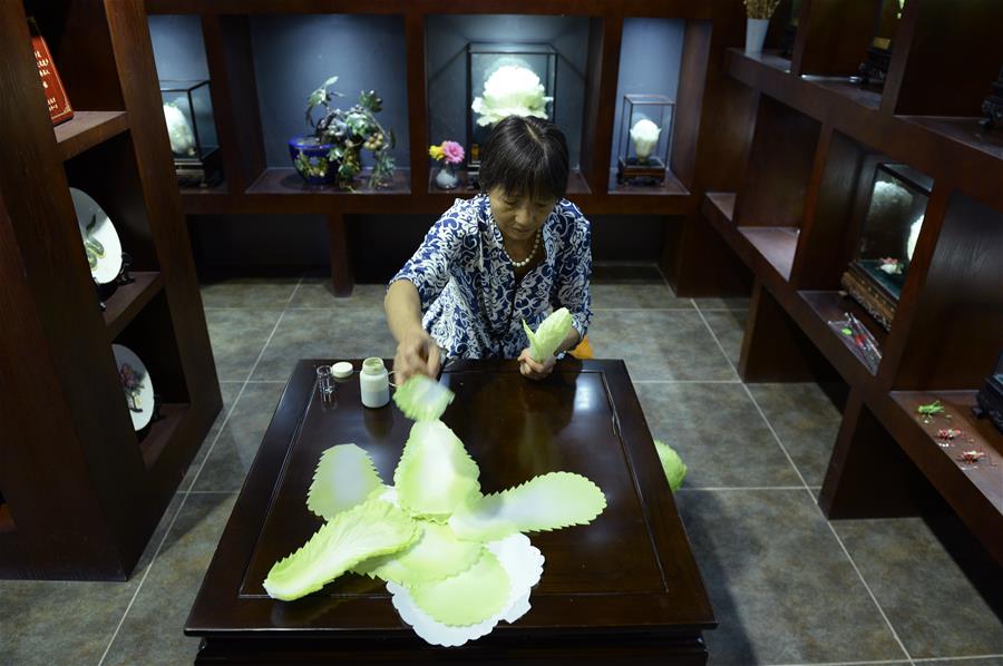 Woman creates silk Chinese cabbage