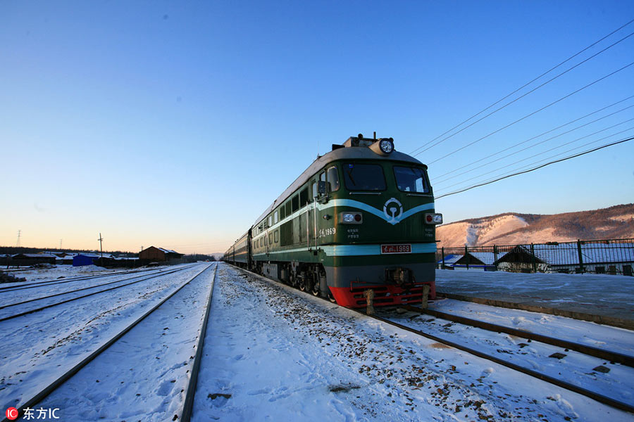 Snowy landscapes offer picture perfect train travel