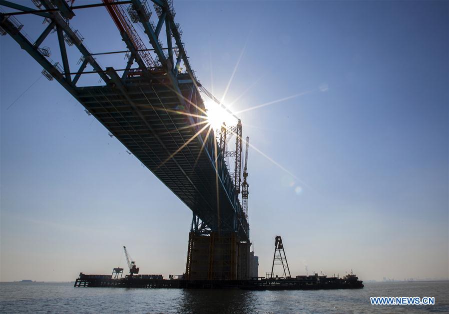 E China's Tianshenggang Channel Bridge finishes closure