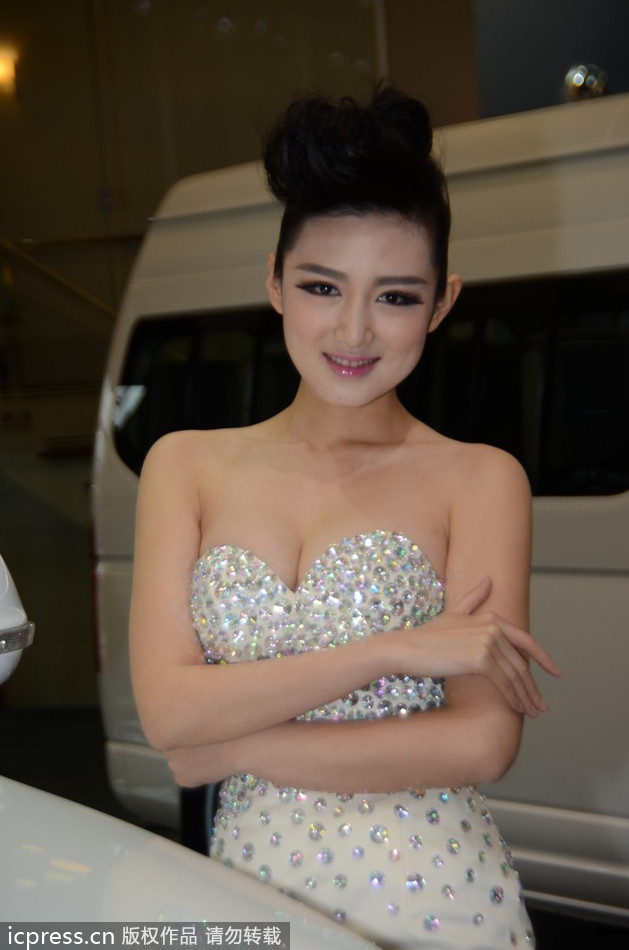 Hot girls on Auto Shanghai 2013 auto show