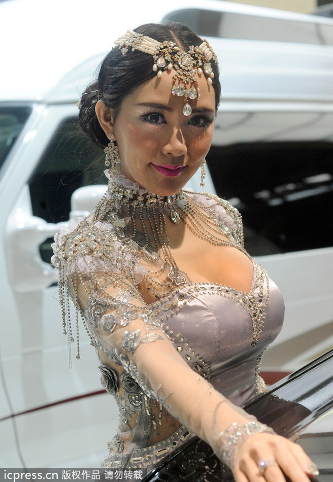 Hot girls on Auto Shanghai 2013 auto show