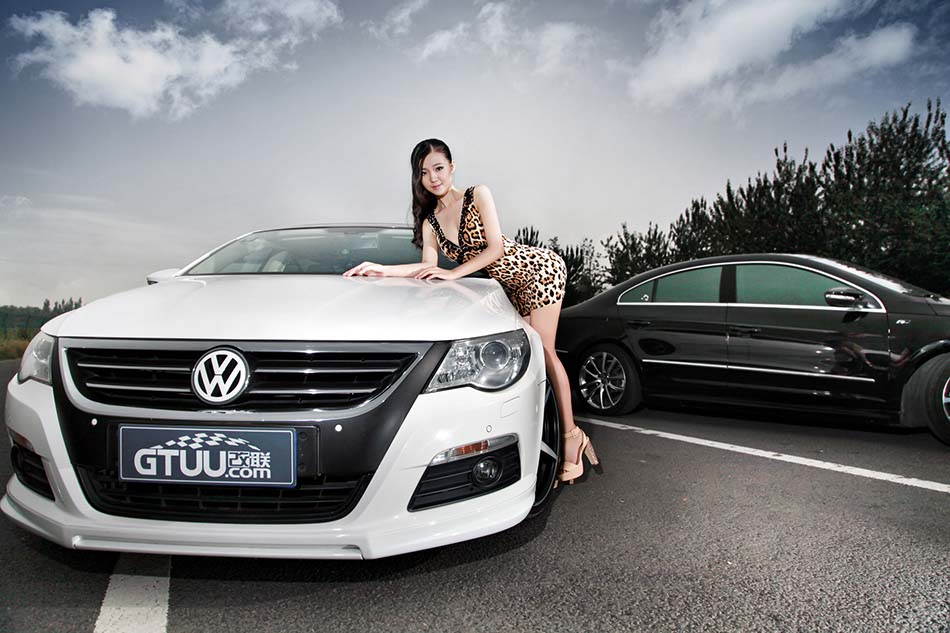 Model with modified Volkswagen CC