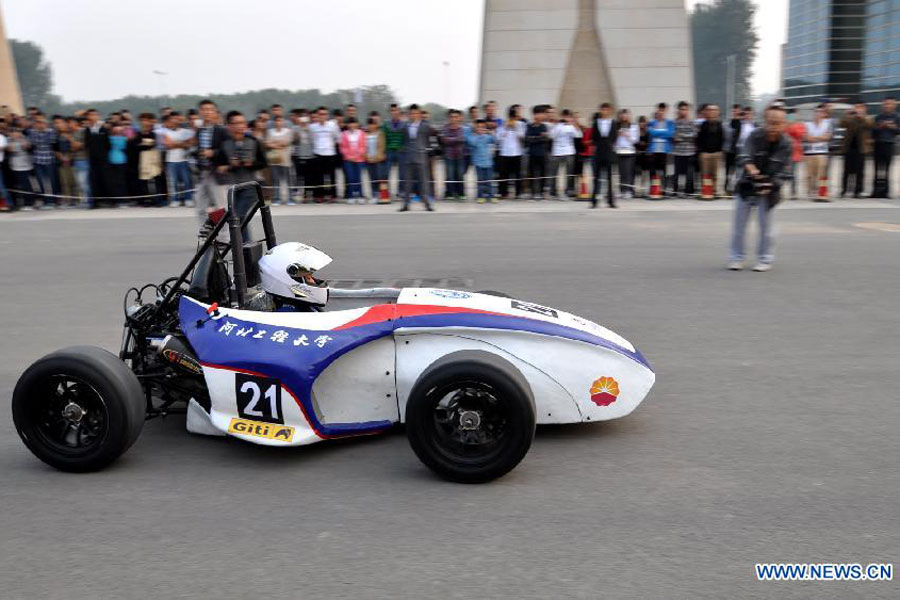 Student makes race car for 4th Formula SAE of China