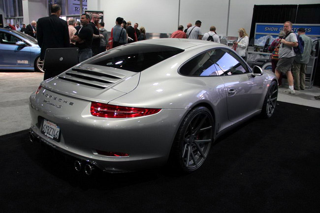 Modified Porsche sports cars at SEMA Show