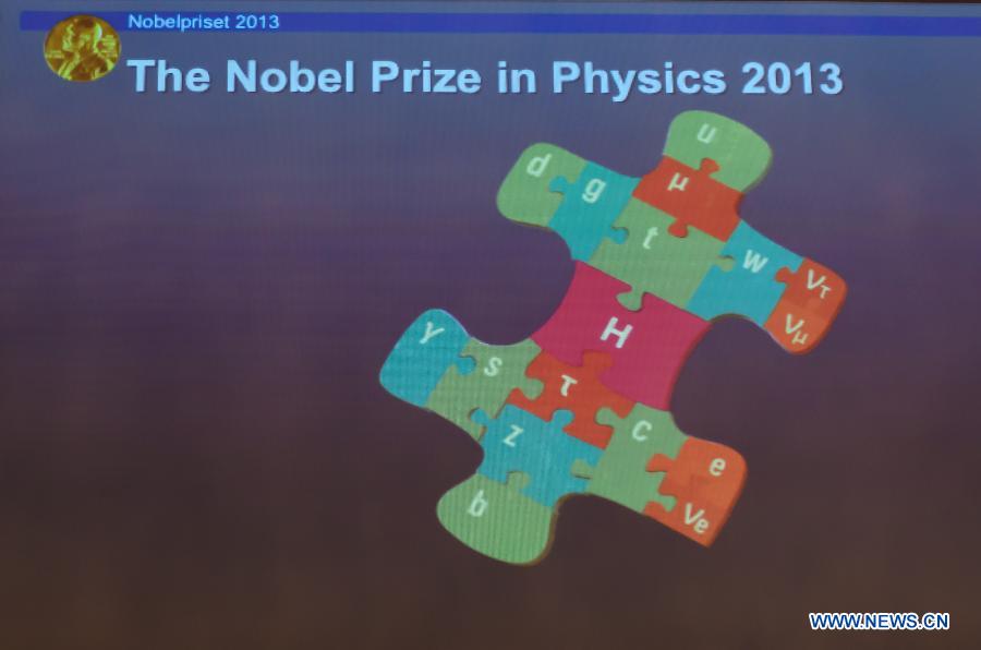 Belgian, British scientists share 2013 Nobel Prize in Physics