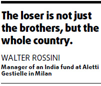 Brothers' spat leaves millions in the dark