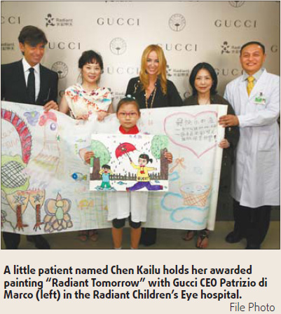Gucci helps children with vision problems