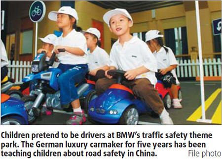 BMW strives to keep roads safer for children, drivers