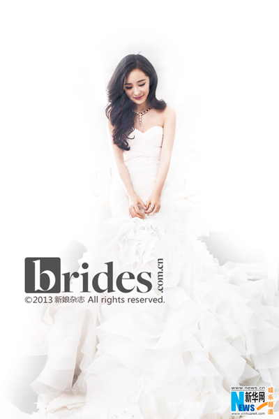 Chinese actress Yang Mi dressed as beautiful bride