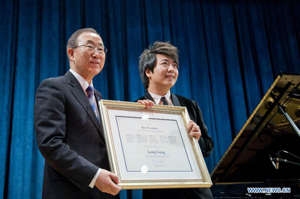 Lang Lang designated as UN Messenger of Peace