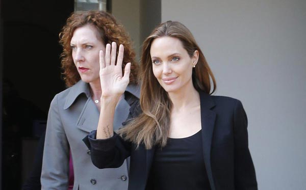 Jolie meets with Lebanon's Prime Minister