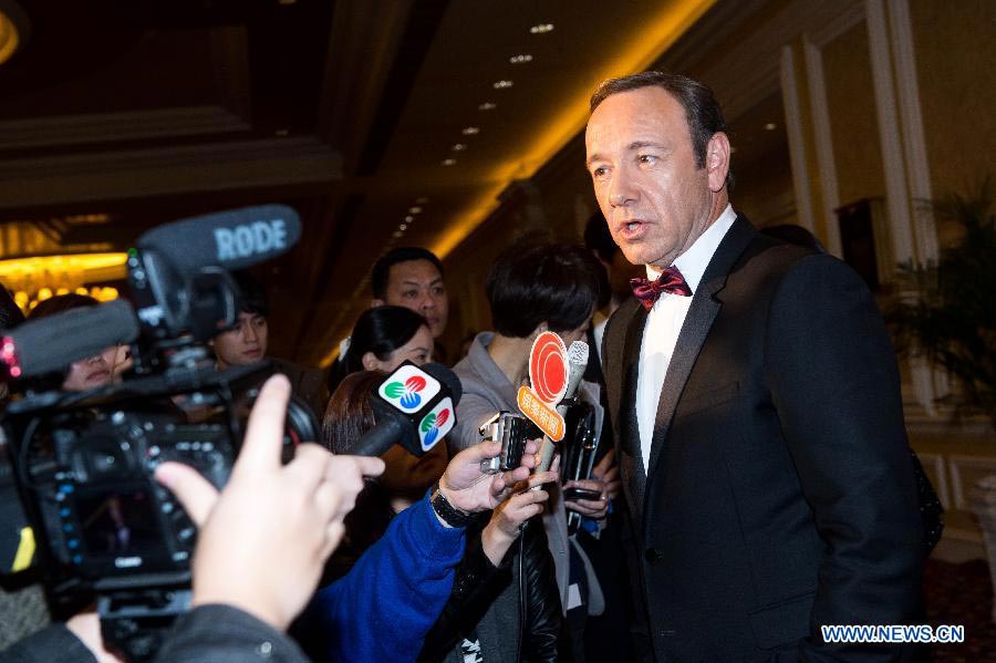 Kevin Spacey attends charity ball in Macao