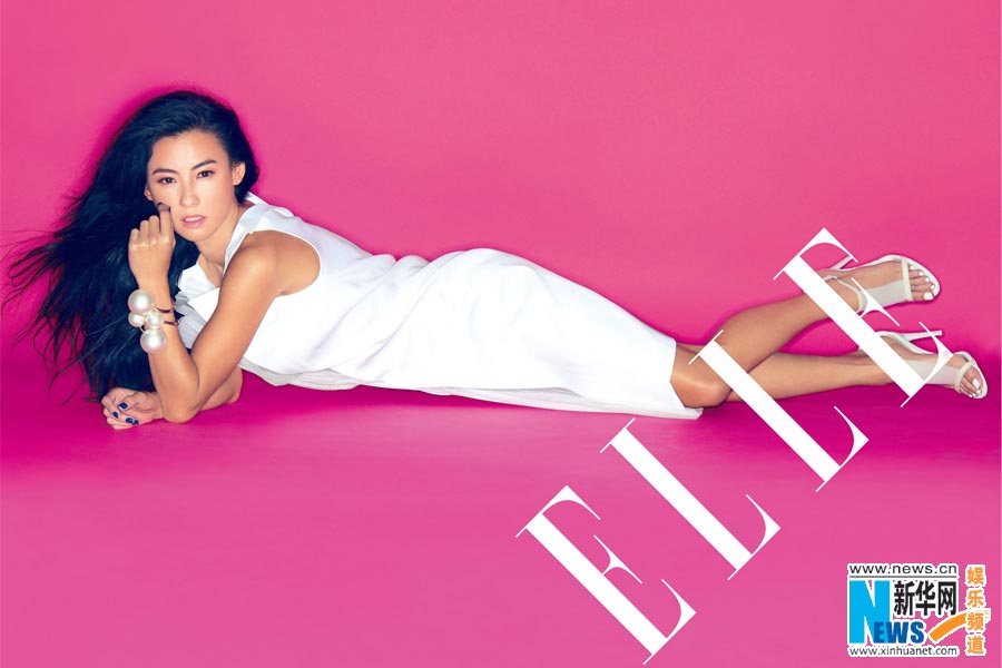 Cecilia Cheung poses for Elle magazine