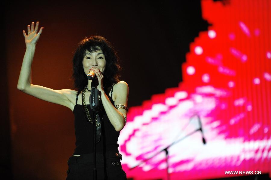 Maggie Cheung performs at Strawberry Music Festival