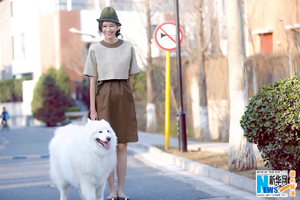 Li Ai's street style fashion shoot